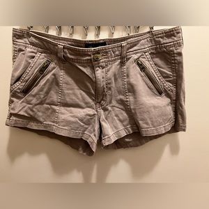 American eagle outfitters stretch shortie light brown shorts